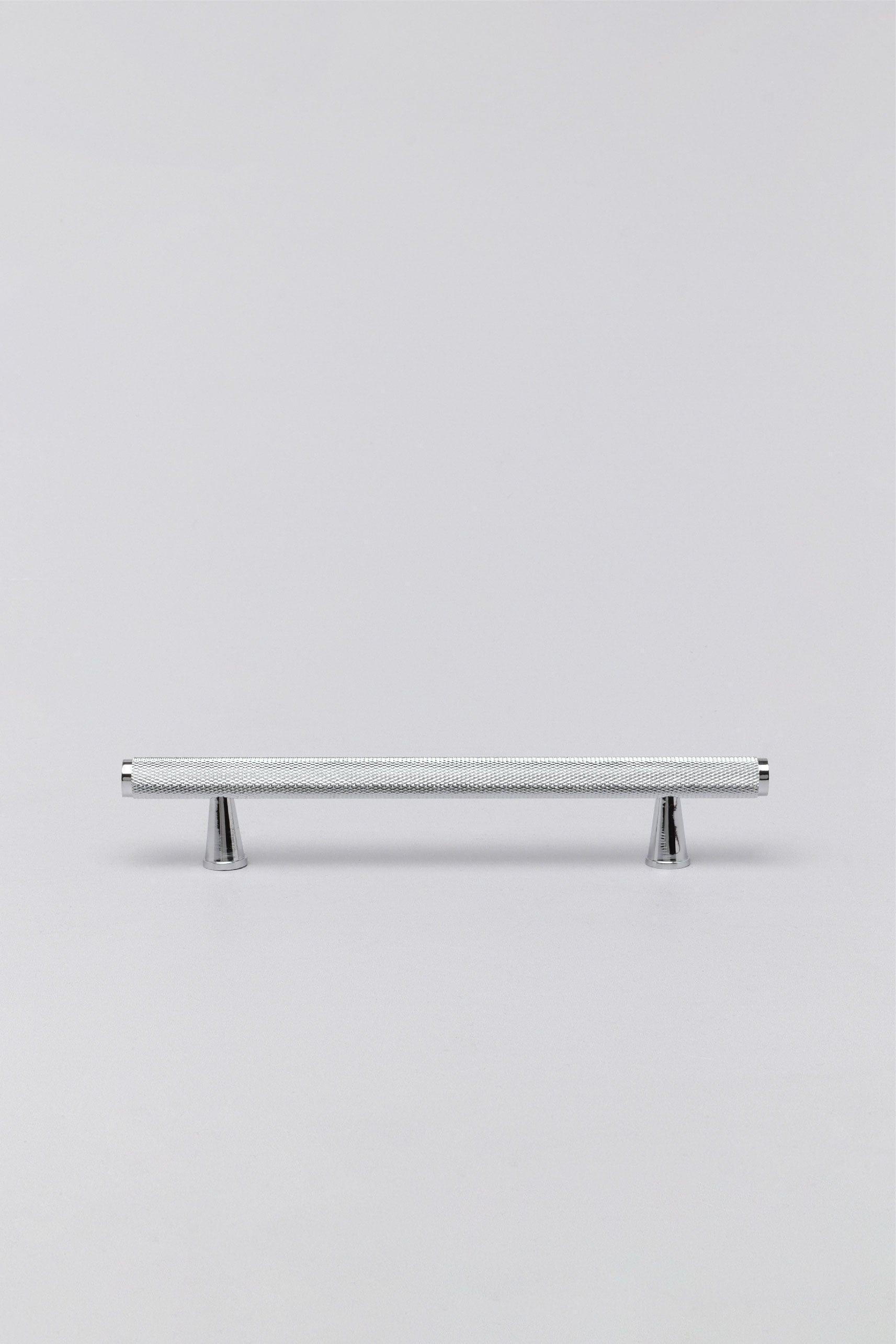 Solid Chrome Matt Knurled T Bar Kitchen Silver Cupboard Handles - G Decor