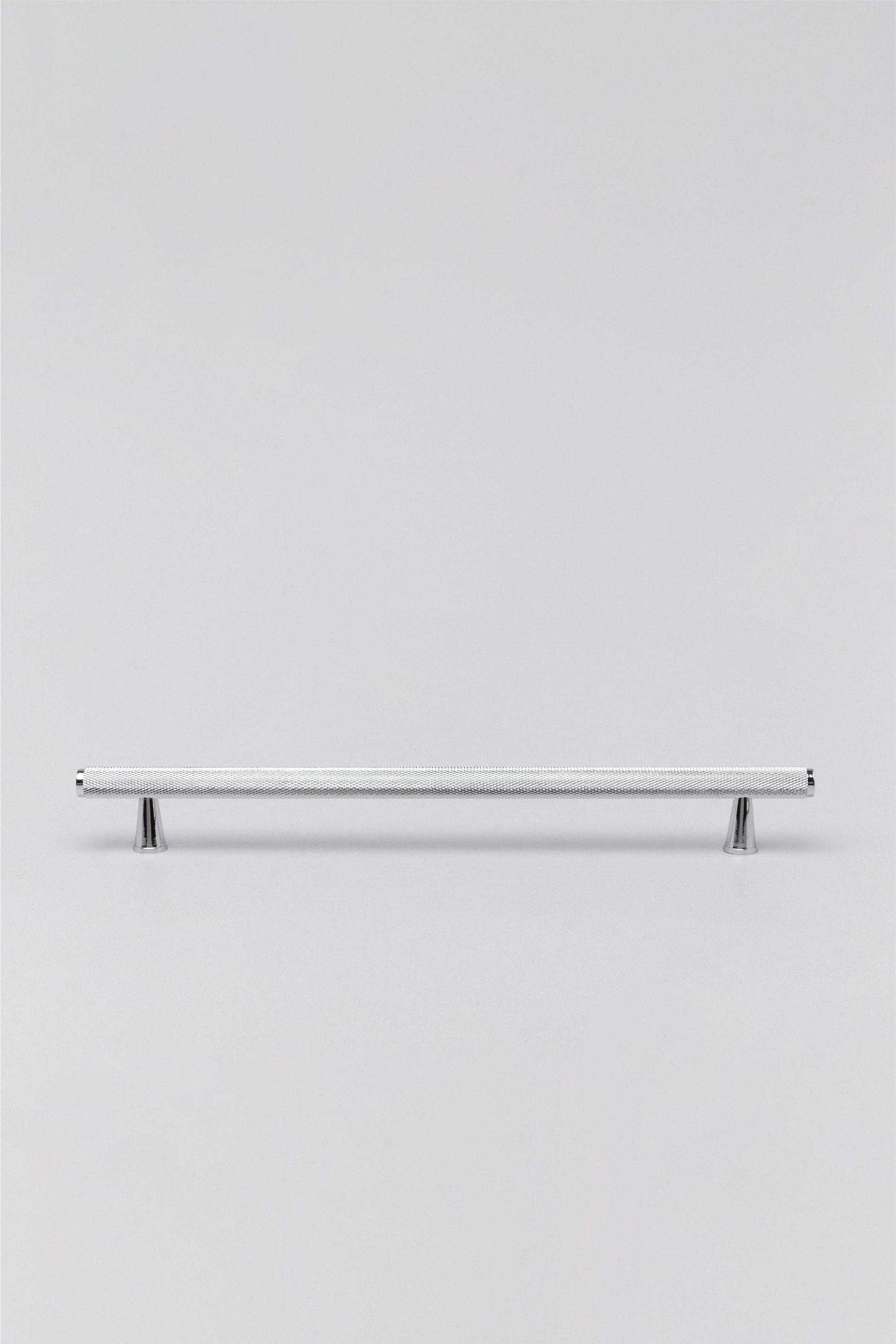Solid Chrome Matt Knurled T Bar Kitchen Silver Cupboard Handles - G Decor