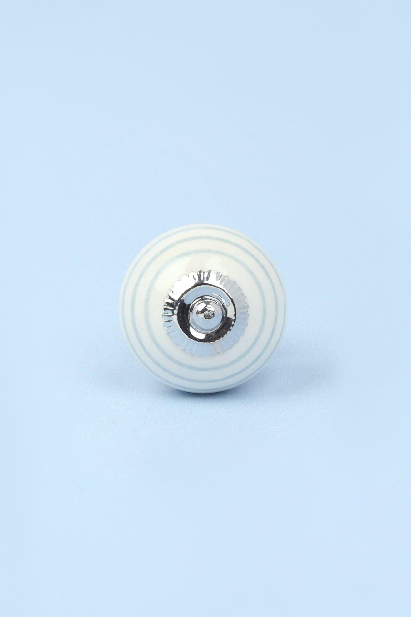 Gdecorstore Door Knobs & Handles Striped on White Base Ceramic Door Knobs Cupboard Pull Handles