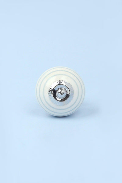 Gdecorstore Door Knobs & Handles Striped on White Base Ceramic Door Knobs Cupboard Pull Handles
