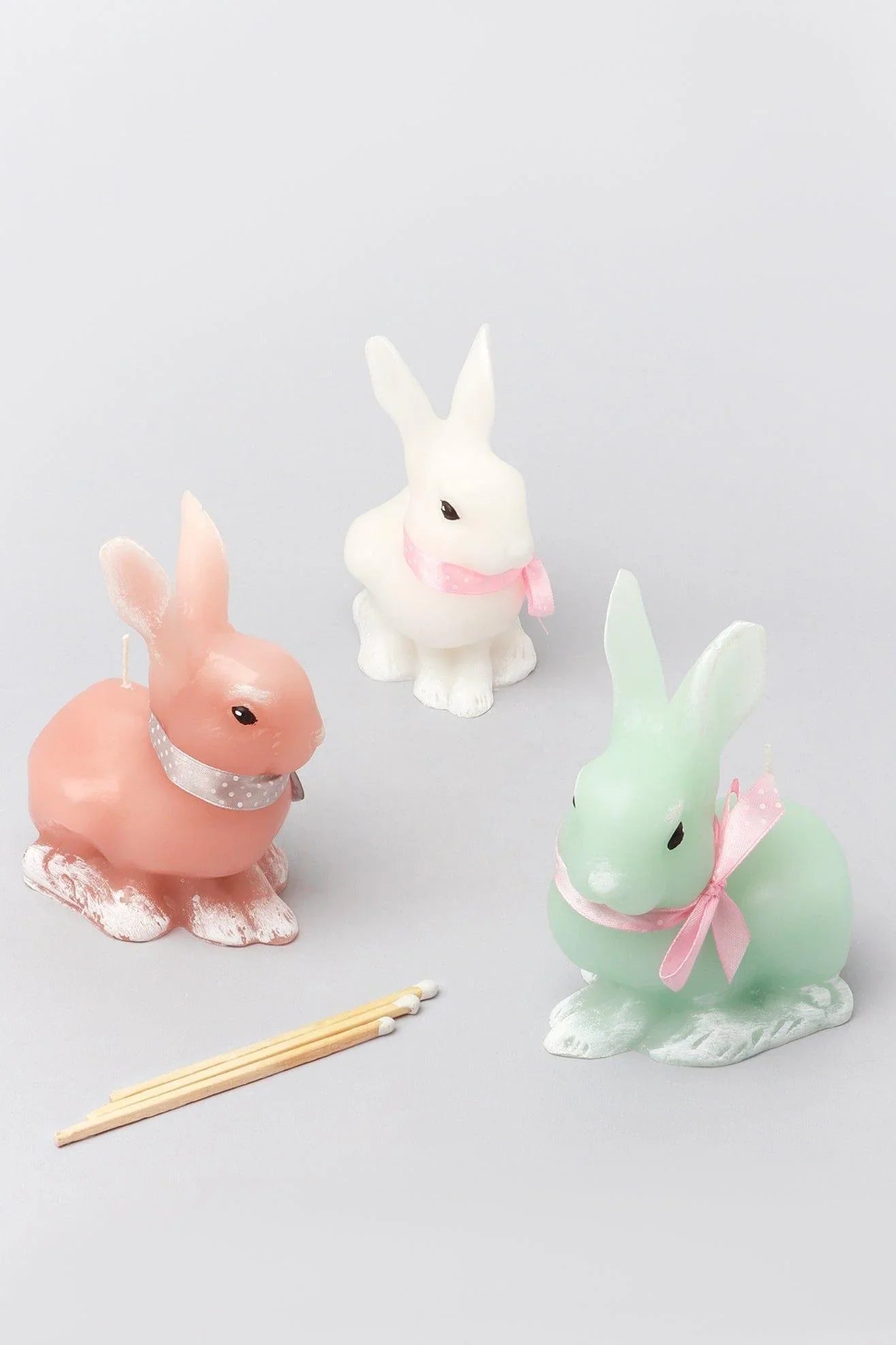 Sugar Pastel Bunny Scented Candle with Ribbon Bow