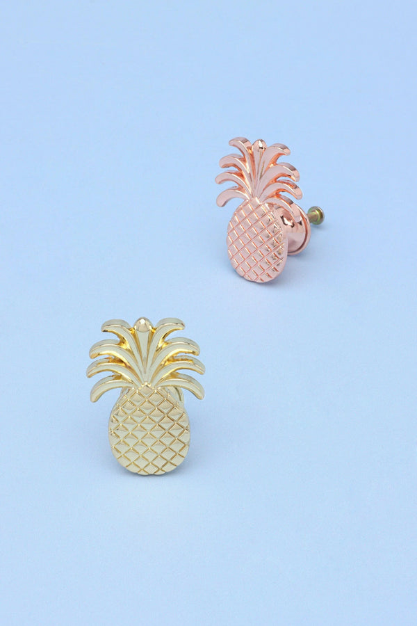Sweet Pineapple Tropical Cabinet Knob in Gold and Rose Gold