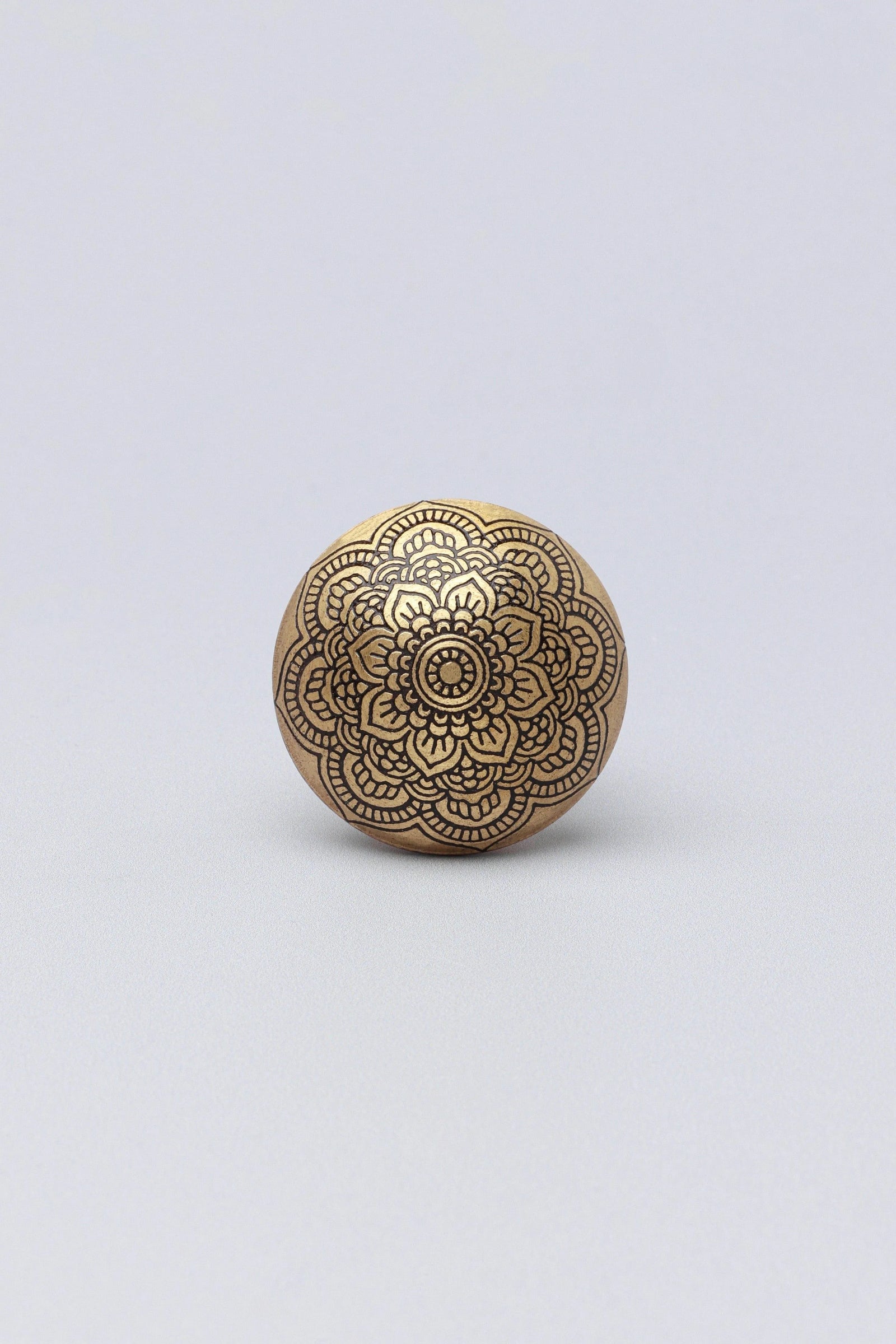 Windsor Bloom Brass Cabinet Knob — close-up view, G Decor