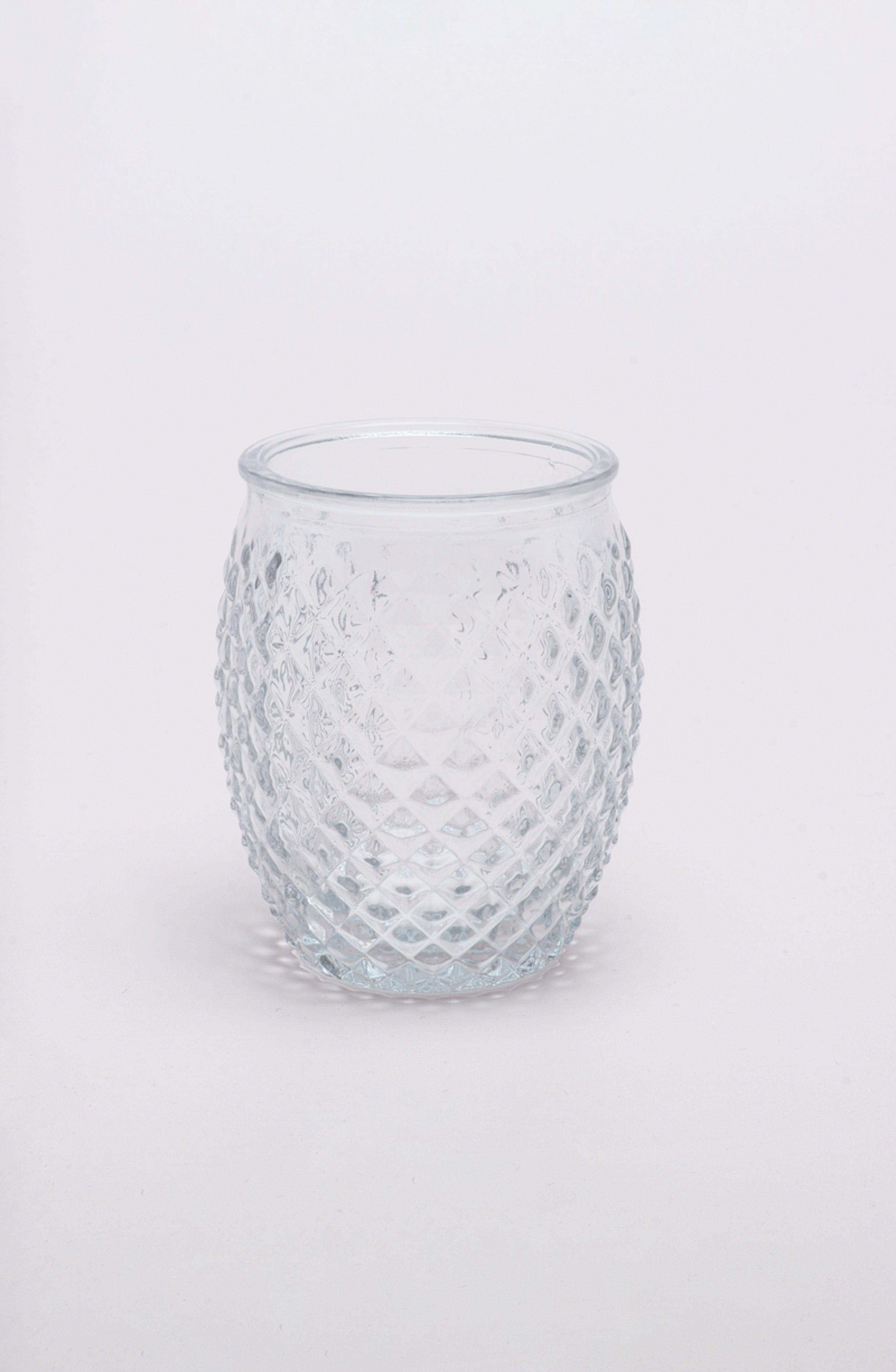 Three Piece Florence Diamond Clear Glass Bathroom Set - G Decor