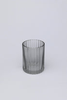 Vienna Three-Piece Grey Glass Bathroom Accessory Set — close-up view, G Decor