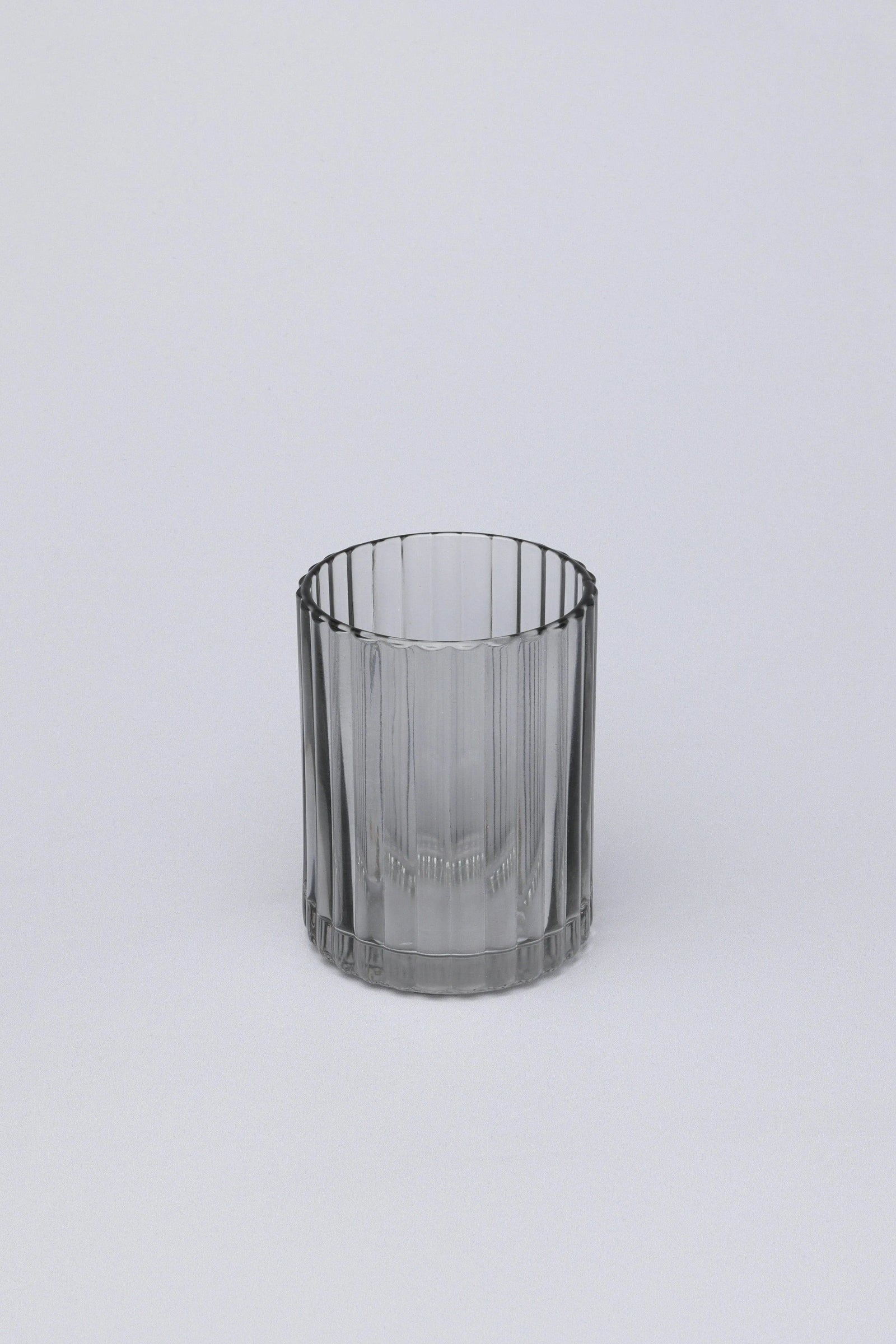 Vienna Three-Piece Grey Glass Bathroom Accessory Set — close-up view, G Decor
