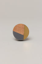 Three-Tone Wood Resin and Brass Cabinet Knob — alternate view, G Decor