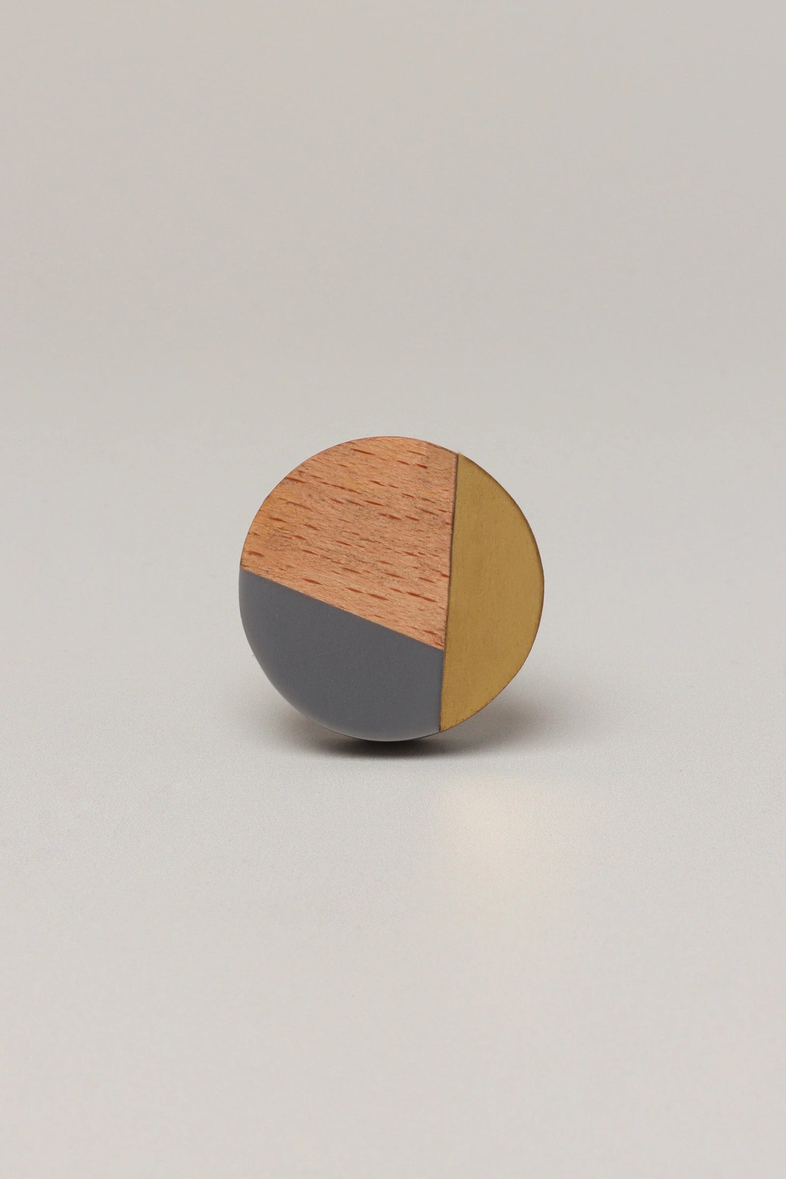 Three-Tone Wood Resin and Brass Cabinet Knob — alternate view, G Decor