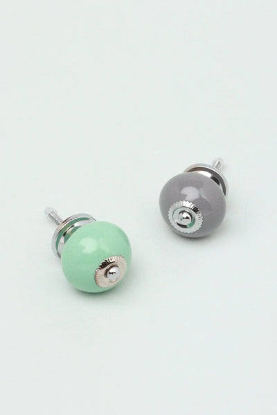 Timeless Hand-Painted Ceramic Cabinet Knob in Calming Colours
