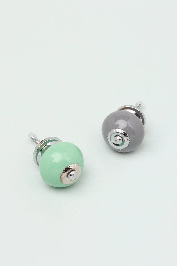 Timeless Hand-Painted Ceramic Cabinet Knob in Calming Colours