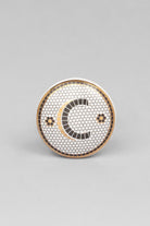 Traditional British Pub Tile Monogram Door Knob Black & Gold Alphabet Design - G Decor