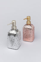 Two Piece Paris Silver or Rose Gold Mercury Glass Bathroom Set - G Decor