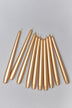 Velaré Brass Gold Tall Opaline Taper Candles — alternate view, G Decor