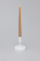 Velaré Brass Gold Set of 2, 10 or 20 Tall Hand-Finished Opaline Dinner Candles & Taper Candles - G Decor