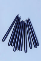 Velaré Midnight Blue Tall Opaline Taper Candles — alternate view, G Decor