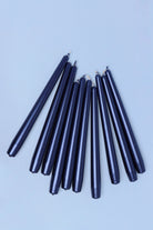 Velaré Midnight Blue Set of 2, 10 or 20 Tall Hand-Finished Opaline Dinner Candles & Taper Candles - G Decor