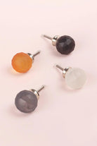 Velvet Glow Gemstone Glass Cabinet Pull Knob in Noir — G Decor