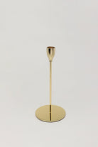 Verro Set of 3 Modern Gold Stainless Steel Candle Holders Sleek Weighted Dinner Candlesticks - G Decor