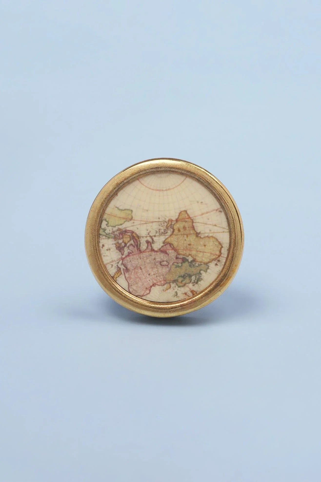 Vintage Brass Cabinet Knob with Timeless Designs — alternate view, G Decor