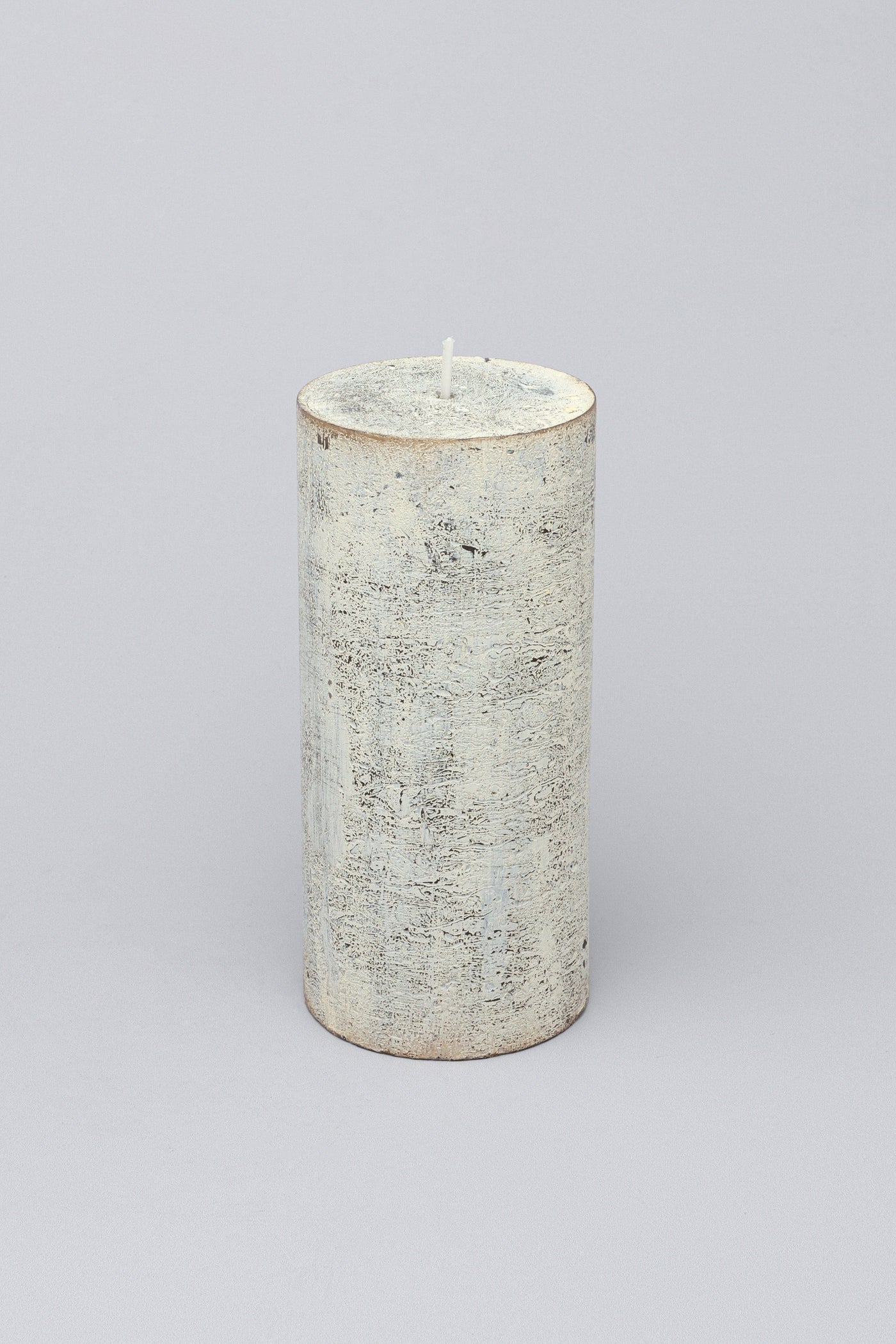 G Decor Candles Grey / Large Vivian Antique Marble Beige Aged Two Tone Pillar Candle