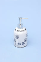 White and Blue Ceramic Bathroom Accessory Set — alternate view, G Decor
