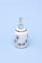 White and Blue Ceramic Bath Accessory Set - G Decor