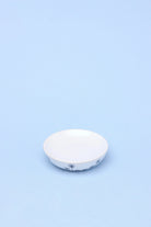 White and Blue Ceramic Bathroom Accessory Set — close-up view, G Decor