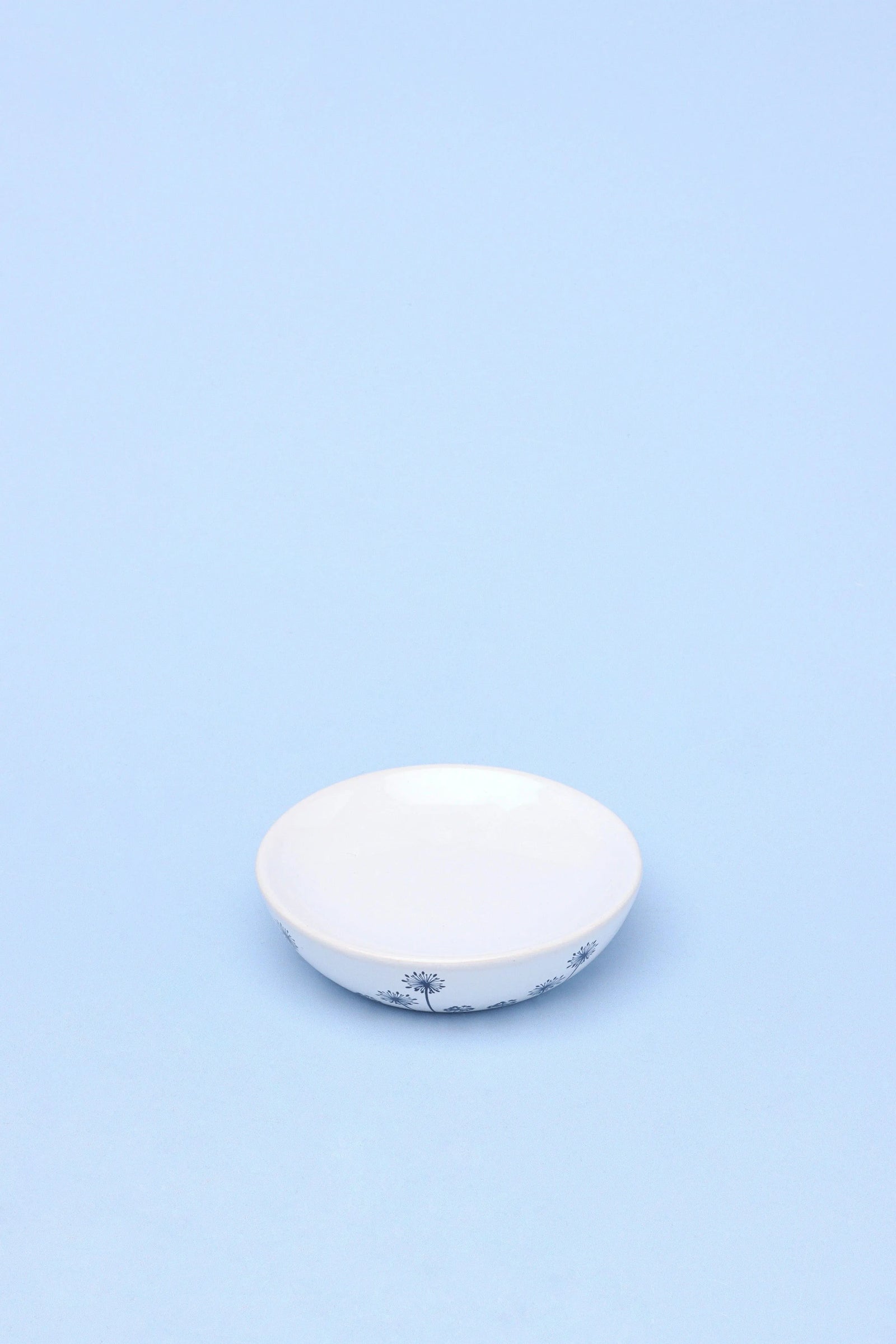 White and Blue Ceramic Bathroom Accessory Set — close-up view, G Decor