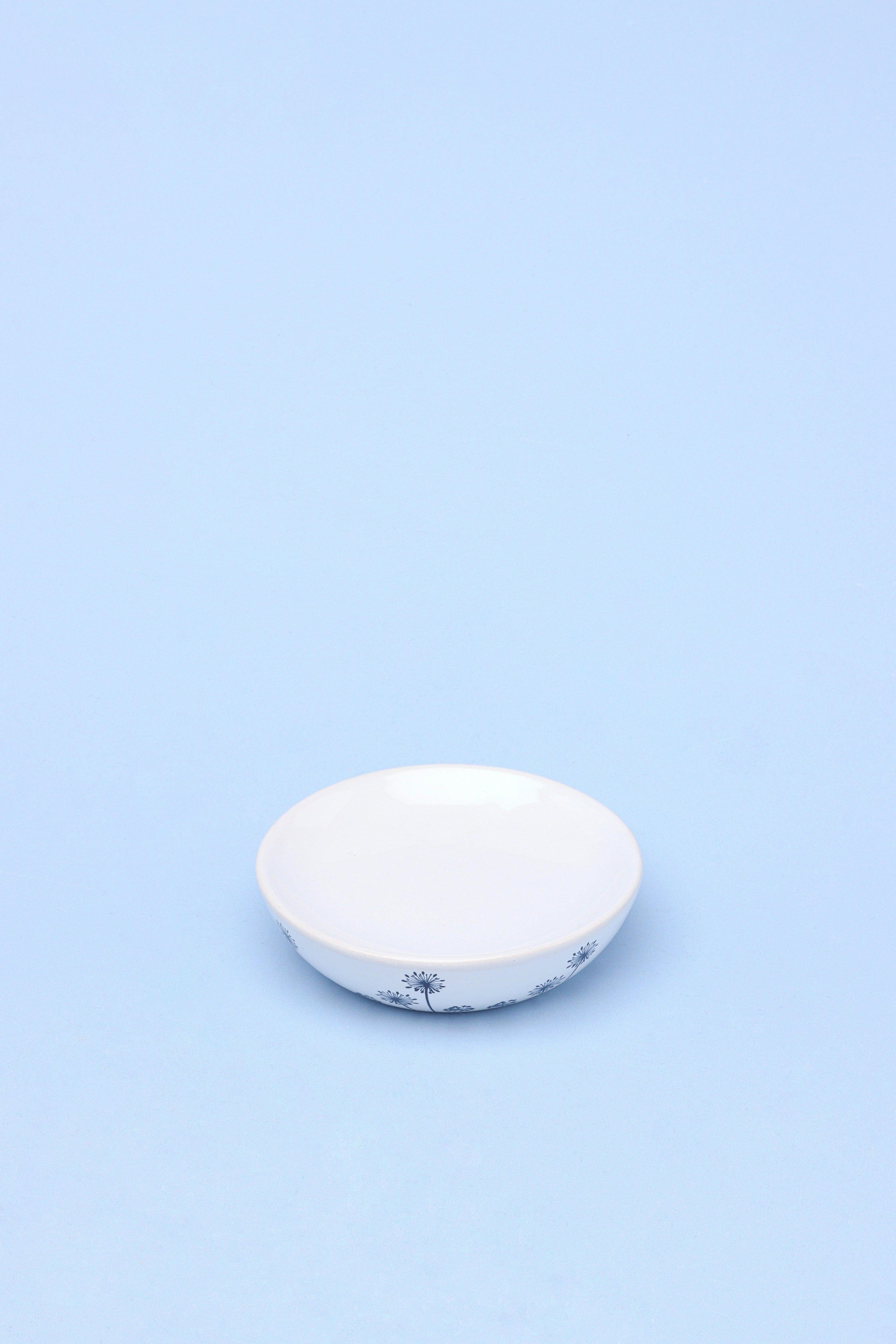 White and Blue Ceramic Bath Accessory Set - G Decor