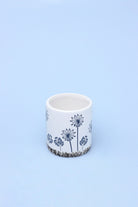 White and Blue Ceramic Bathroom Accessory Set — lifestyle view, G Decor