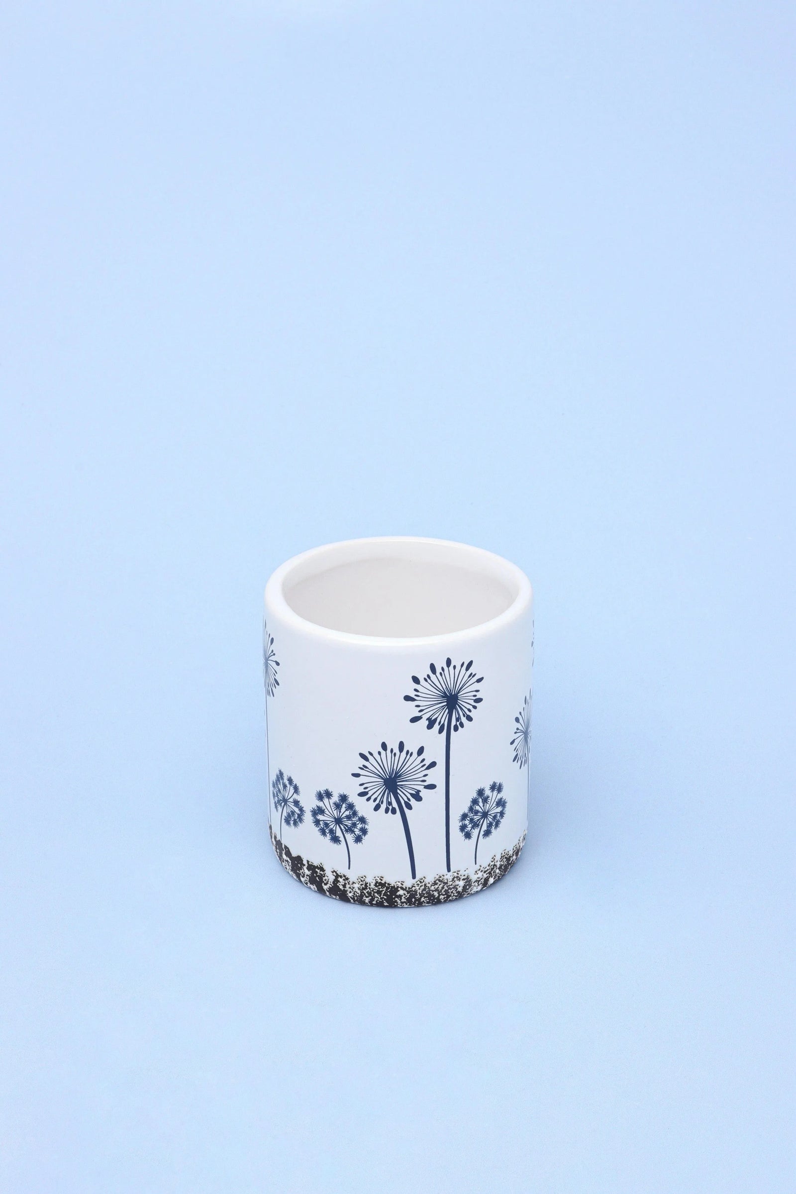 White and Blue Ceramic Bathroom Accessory Set — lifestyle view, G Decor