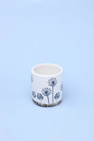 White and Blue Ceramic Bath Accessory Set - G Decor