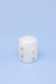White Bloom Serenity Margaret Flower Hand-Finished Elegant Pillar Candle with Sculpted Floral Detail - G Decor