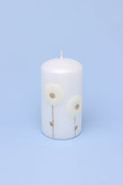 White Bloom Serenity Margaret Flower Sculpted Pillar Candle — alternate view, G Decor