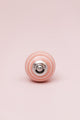 White Striped Handcrafted Ceramic Door Knob Pastel Pink And Yellow Colours - G Decor