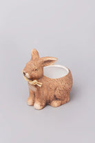 Hand-Painted Ceramic Rabbit Planter — alternate view, G Decor