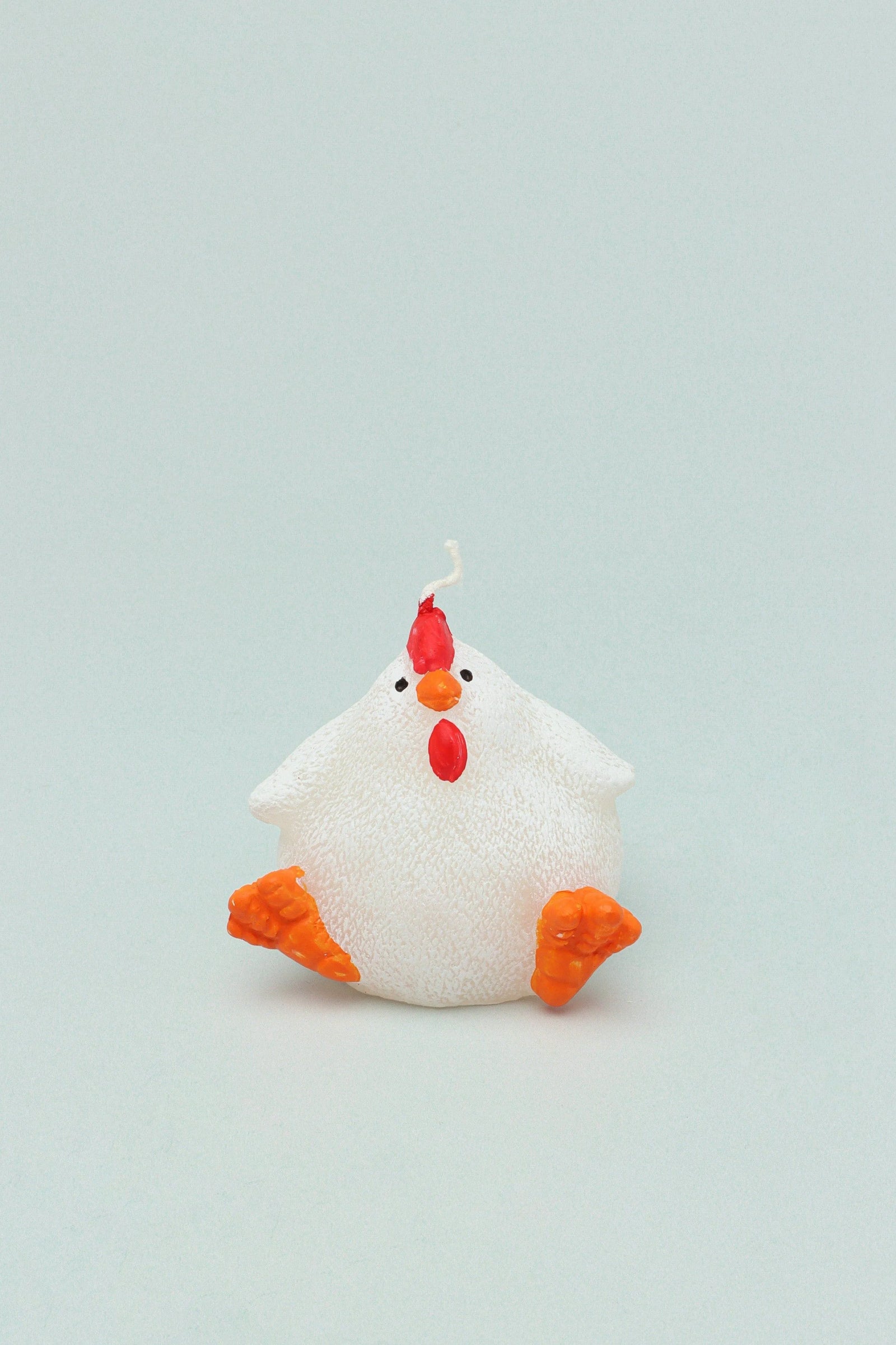 Farmhouse 3D Chicken Hen Candle in Yellow or White — alternate view, G Decor